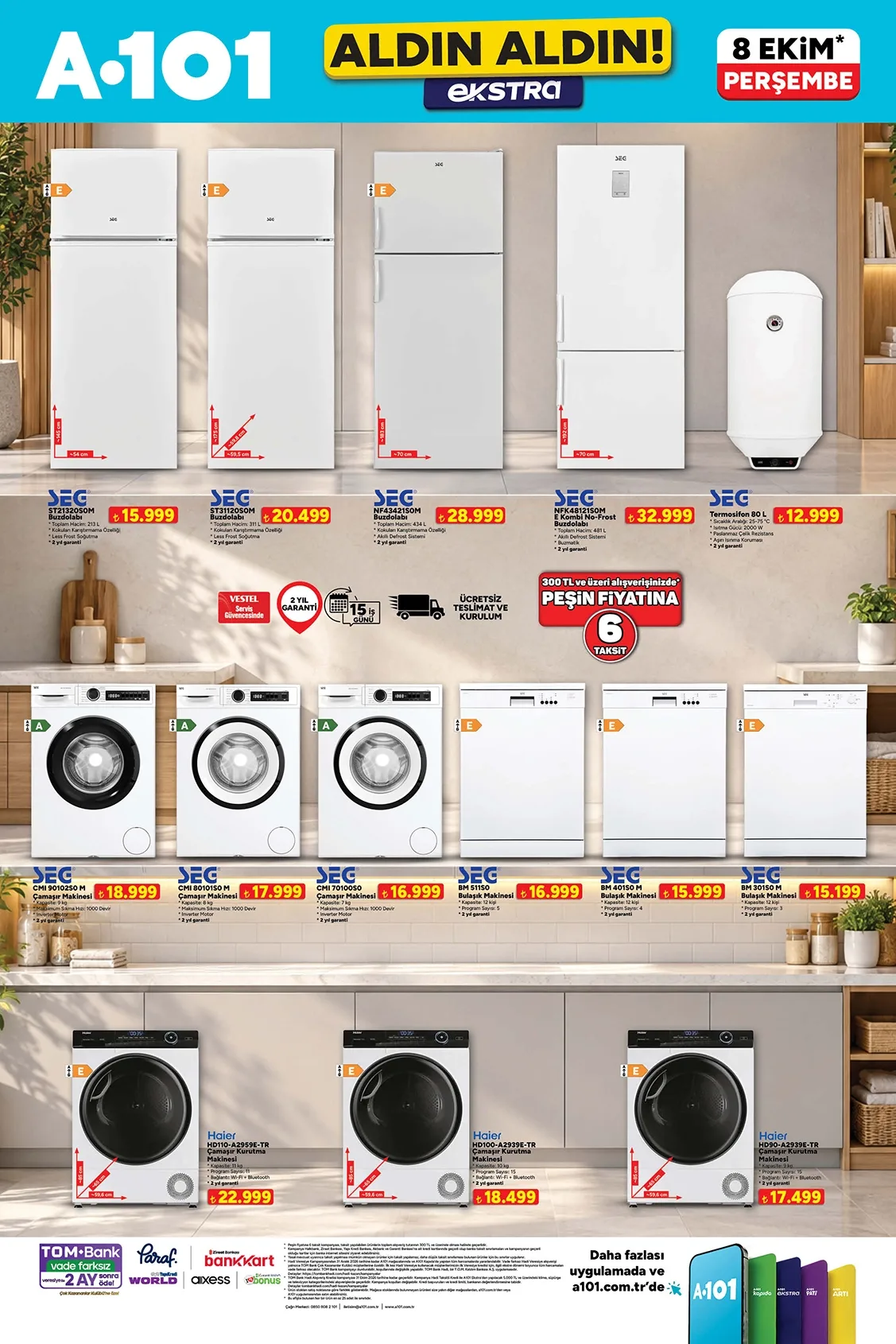 A101 Aldın Aldın Ekstra 8–15 Ekim kataloğu, sayfa 8