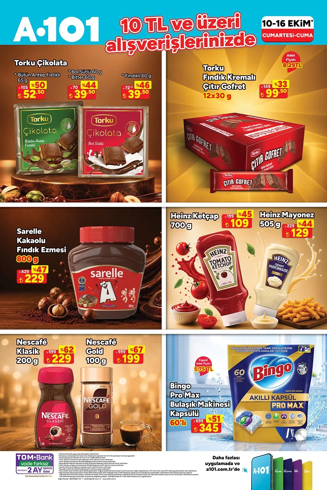 A101 10 TL ve üzeri alışverişlerinizde 10–16 Ekim kataloğu, sayfa 1