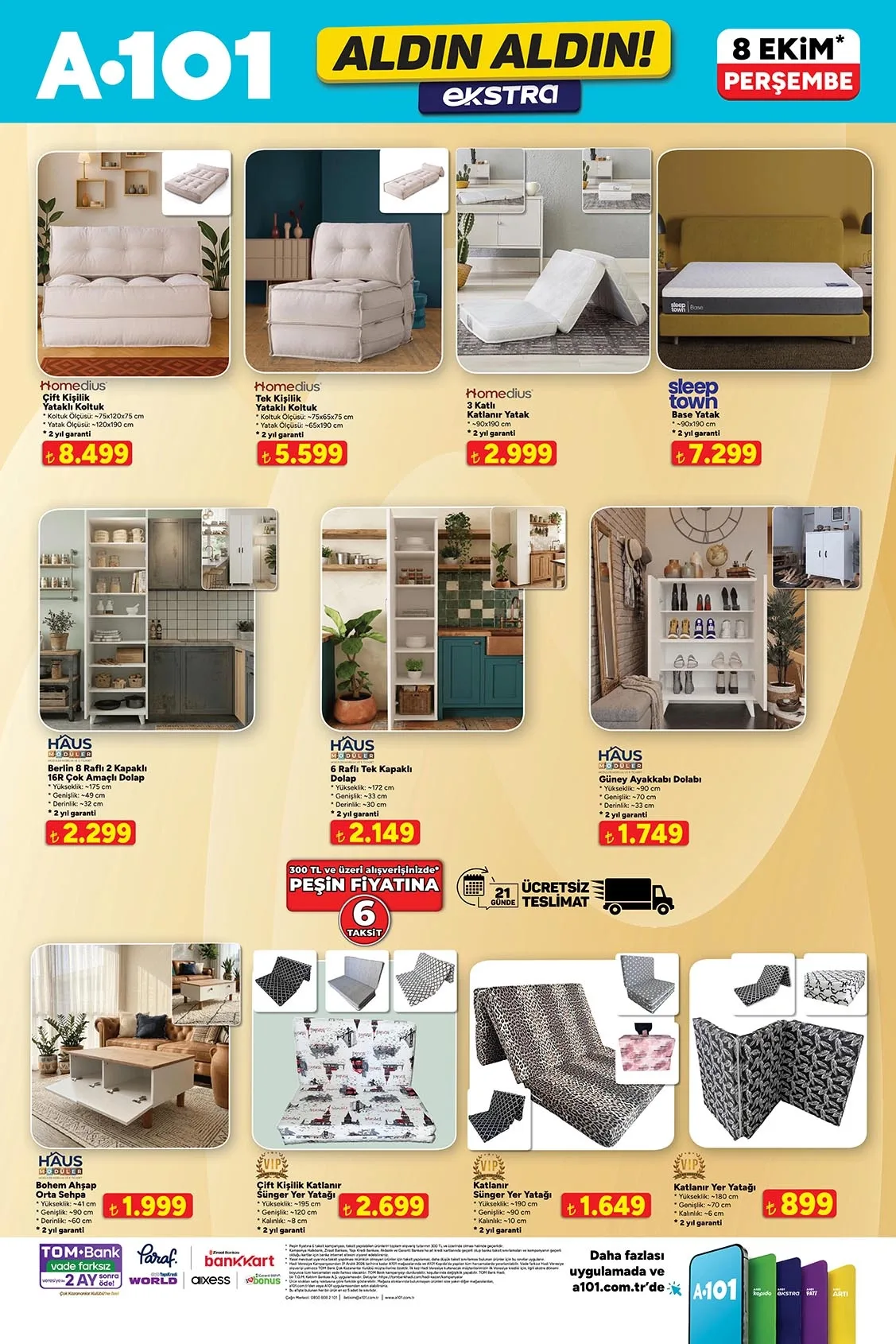 A101 Aldın Aldın Ekstra 8–15 Ekim kataloğu, sayfa 5