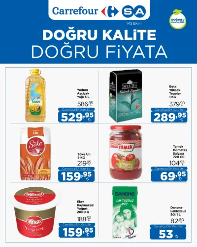 CarrefourSA 1–15 Ekim kataloğu, sayfa 1