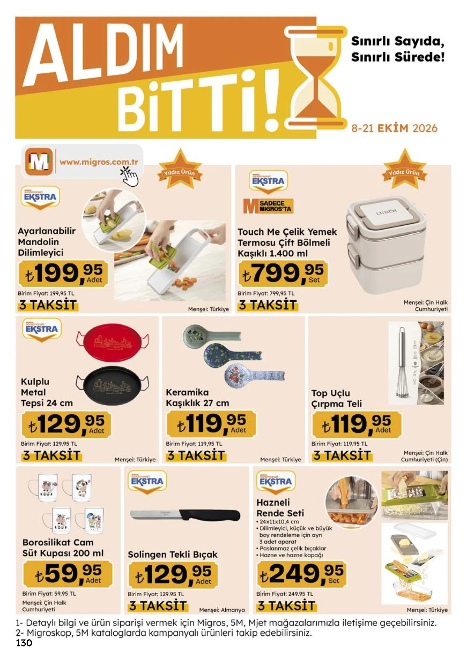 Migros 8–21 Ekim kataloğu, sayfa 130