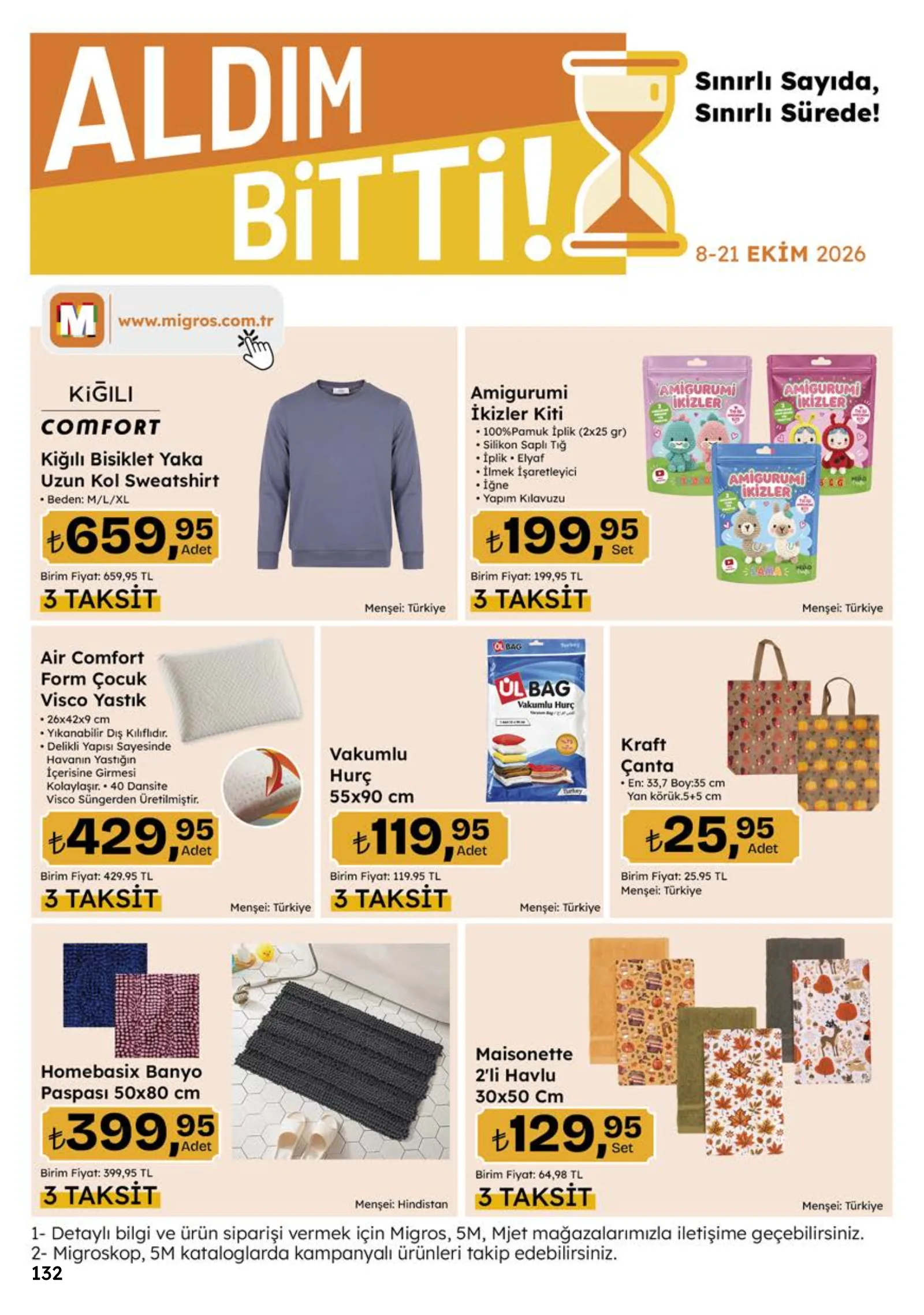 Migros 8–21 Ekim kataloğu, sayfa 132