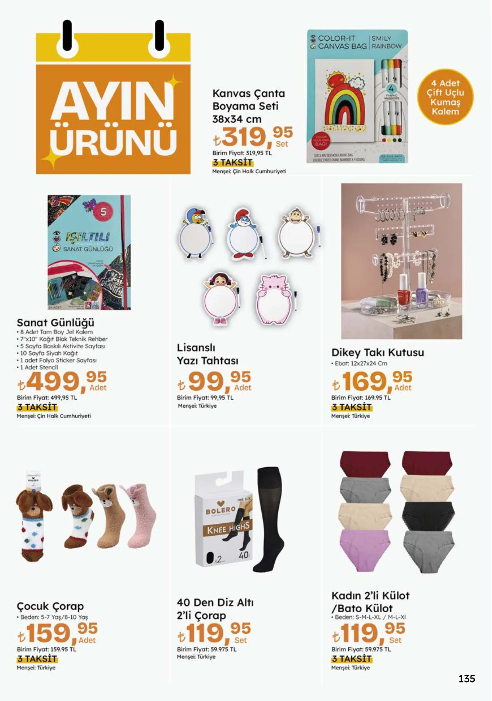 Migros 8–21 Ekim kataloğu, sayfa 135