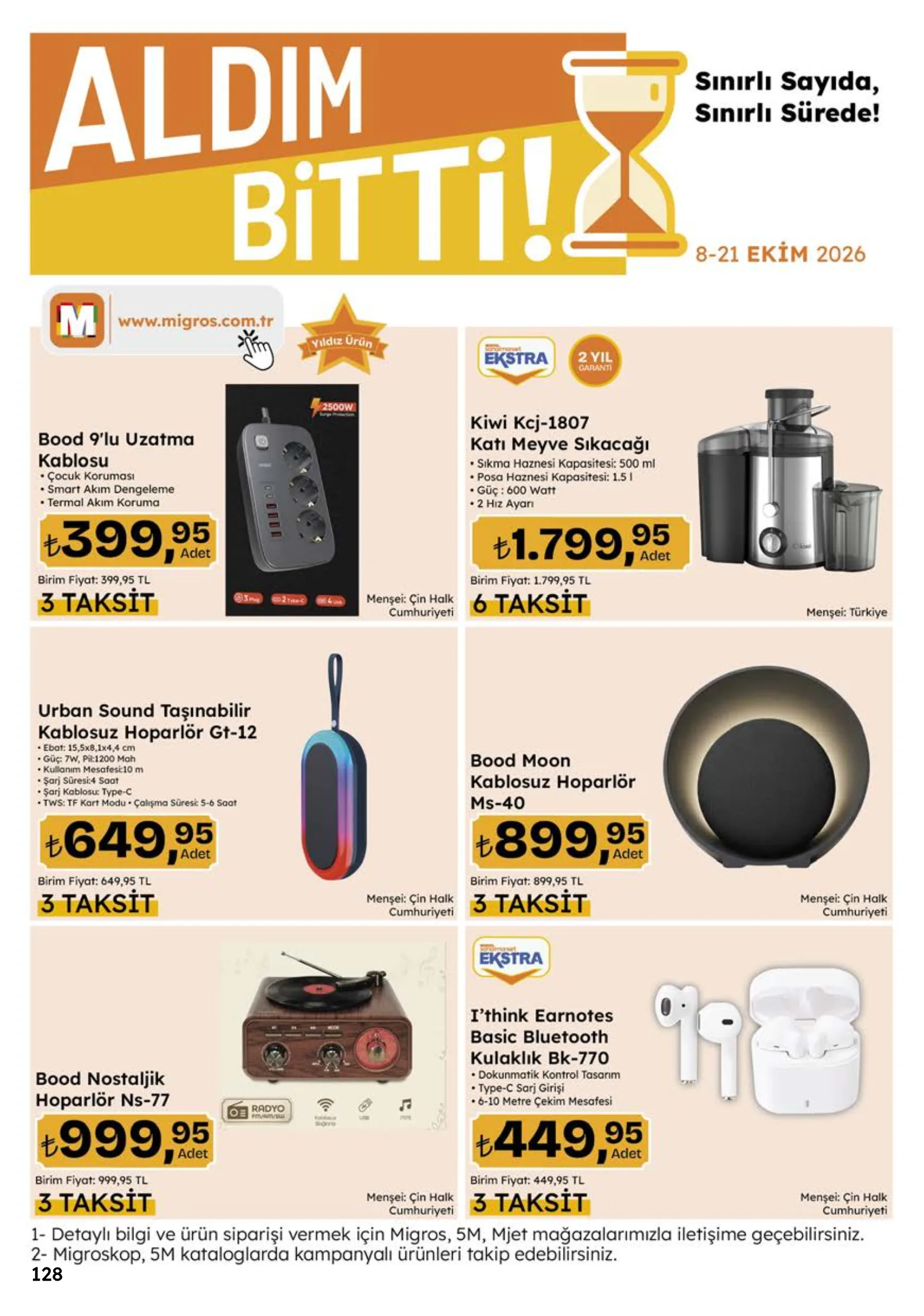 Migros 8–21 Ekim kataloğu, sayfa 128