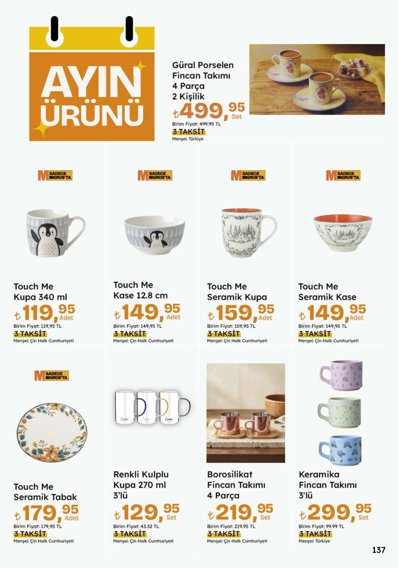 Migros 8–21 Ekim kataloğu, sayfa 137