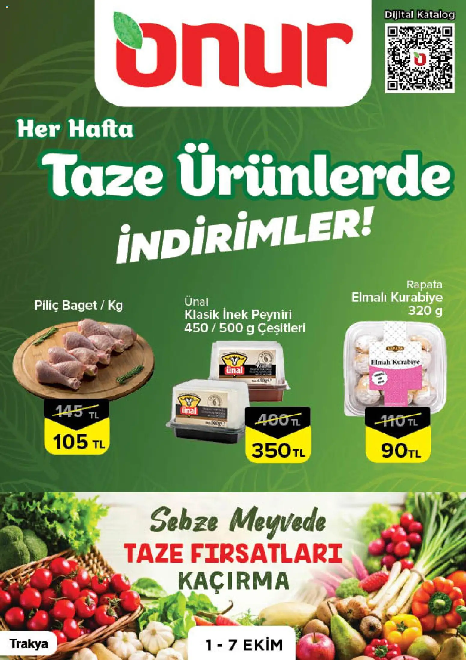 Onur Market 1–7 Ekim kataloğu, sayfa 1